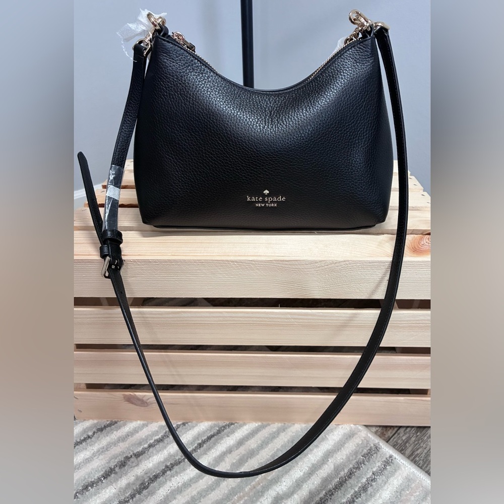 Kate Spade - Black Pebbled Leather Shoulder Bag - Picture 2 of 2